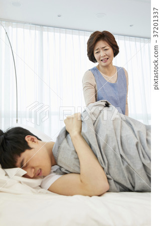 母親，兒子，生活，住房，韓國人 37201337