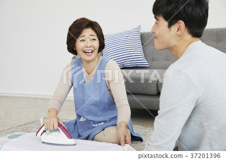 母親，兒子，生活，住房，韓國人 37201396