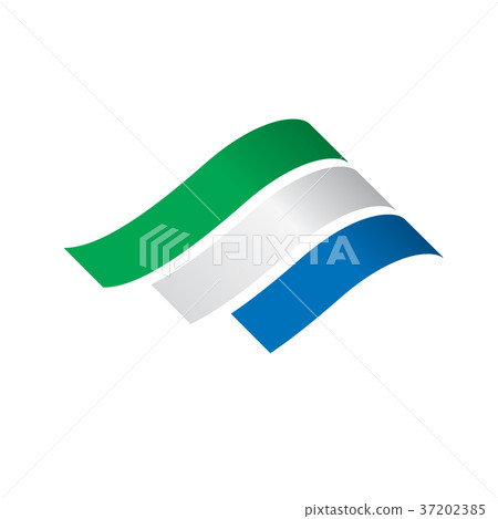 Sierra Leone flag, vector illustration 37202385
