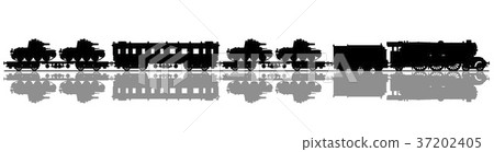 Vintage military steam train Vintage military steam train 37202405