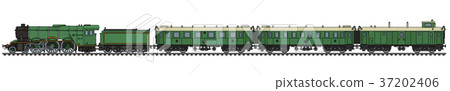 The vintage passenger steam train The vintage passenger steam train 37202406