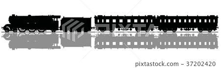 Vintage passenger steam train Vintage passenger steam train 37202420