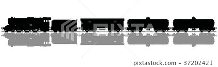 Vintage freight steam train 37202421