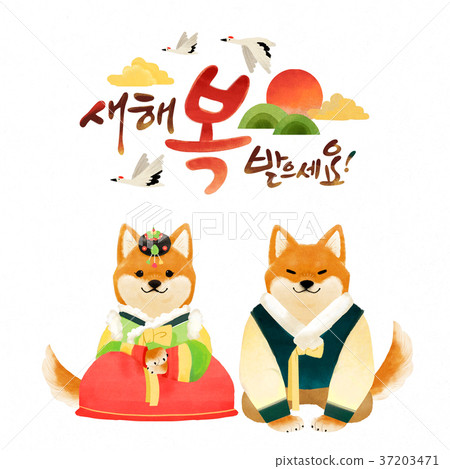 2018 the year of the dog, Puppy to say "happy new year!" 001 2018 the year of the dog, Puppy to say "happy new year!" 001 37203471