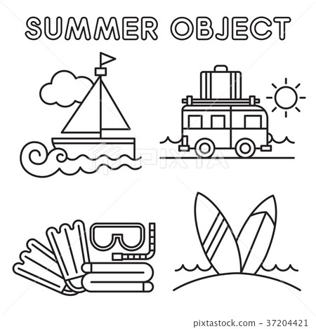 Set of Summer object 009 Set of Summer object 009 37204421