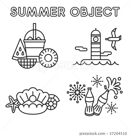 Set of Summer object 021 Set of Summer object 021 37204510