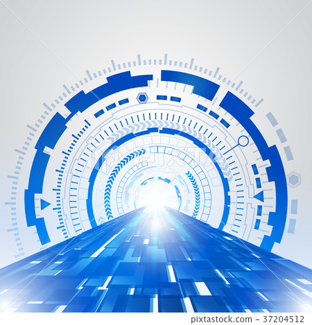 Abstract blue technology new future concept Abstract blue technology new future concept 37204512