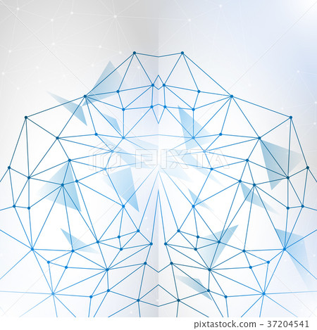 Abstract polygonal space low poly background 37204541