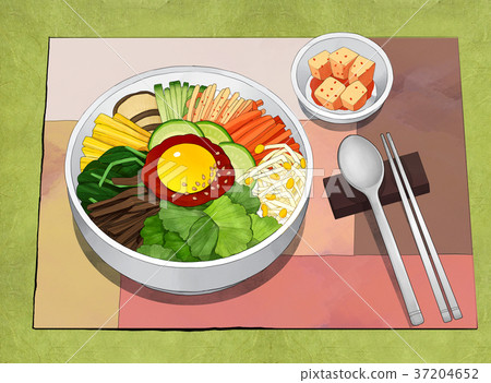 Korean food illustration 001 37204652