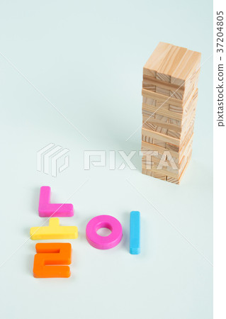 RF photo - Education object. study for chidrens. numbers, words of Korean, words of English, bricks 012 37204805