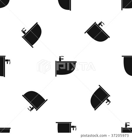 Bidet pattern seamless black Bidet pattern seamless black 37205973