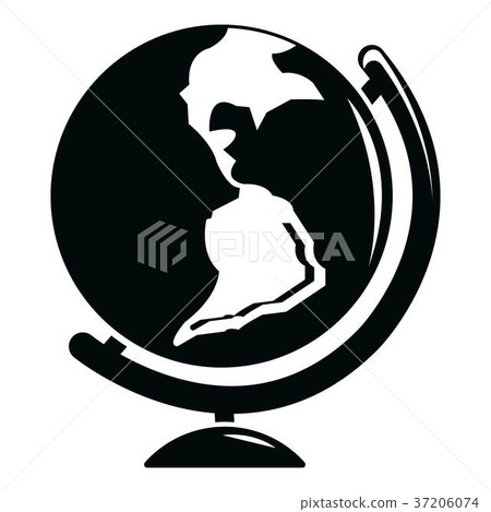 Globe icon, simple black style Globe icon, simple black style 37206074