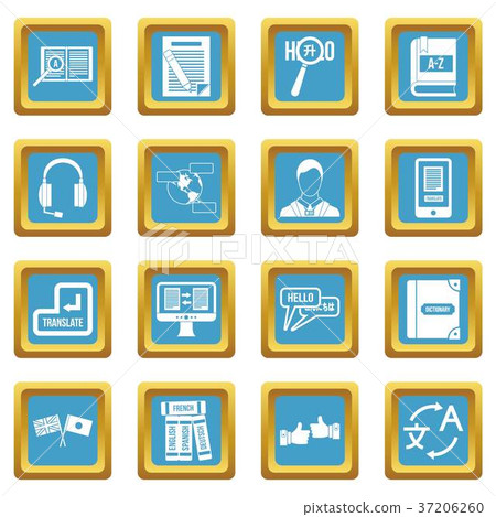 Learning foreign languages icons azure 37206260