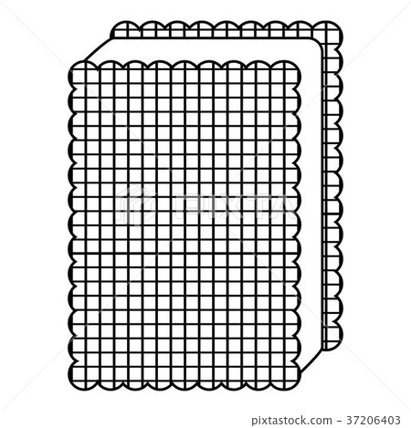 Biscuit ice cream icon, outline line style Biscuit ice cream icon, outline line style 37206403