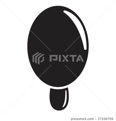 Circle ice cream icon, simple black style 37206709
