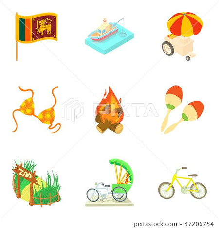 Venture upon icons set, cartoon style Venture upon icons set, cartoon style 37206754