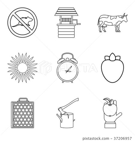 Rodent icons set, outline style - Stock Illustration [37206957] - PIXTA