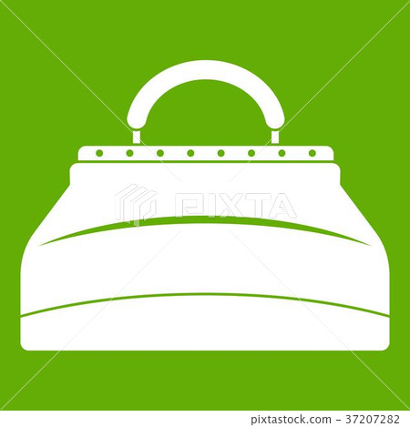 Carpetbag icon green 37207282