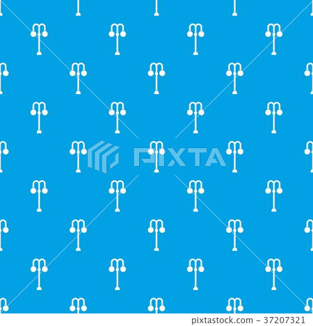 Street lamp pattern seamless blue Street lamp pattern seamless blue 37207321