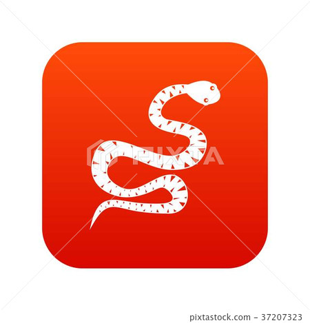 Black snake wriggling icon digital red Black snake wriggling icon digital red 37207323