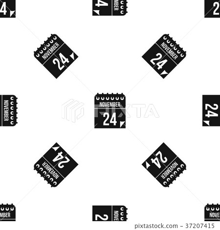 24 november calendar pattern seamless black 37207415