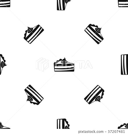Piece of cake pattern seamless black 37207481