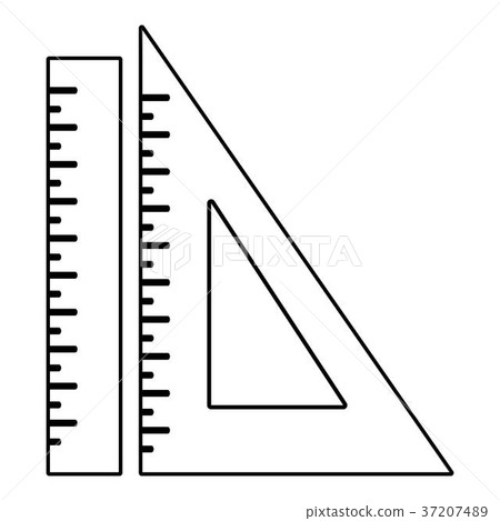 Ruler icon, outline line style 37207489