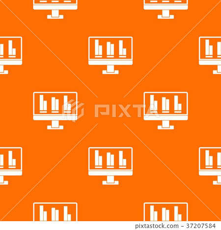 Business graph at computer screen pattern seamless 37207584