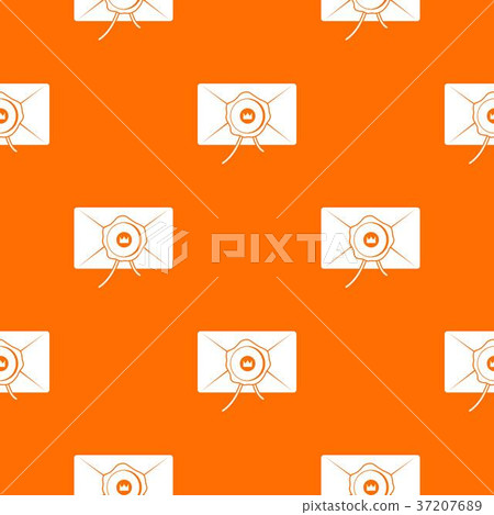 Envelope with wax seal pattern seamless 37207689