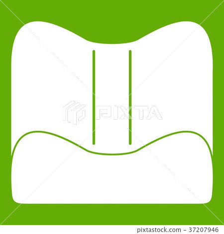 Orthopedic pillow icon green 37207946