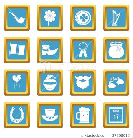 Saint Patrick icons azure 37208013