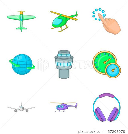 Acft icons set, cartoon style - Stock Illustration [37208078] - PIXTA