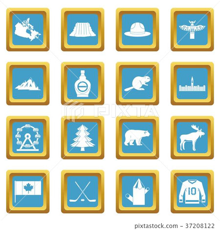 Canada travel icons azure 37208122