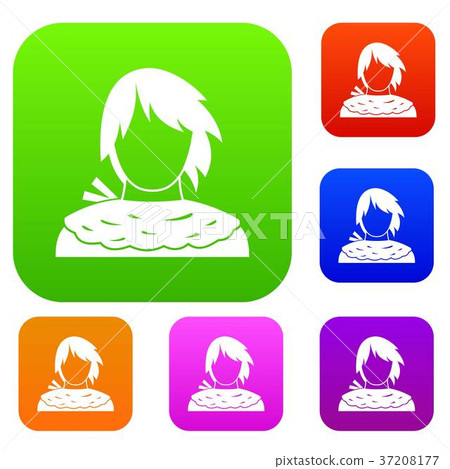 Male shorn set collection - Stock Illustration [37208177] - PIXTA