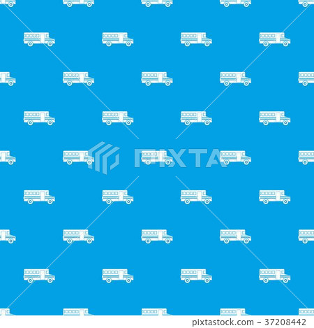 School bus pattern seamless blue 37208442