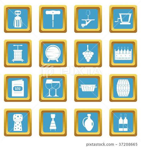 Wine icons azure Wine icons azure 37208665