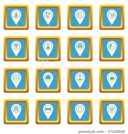 Points of interest icons azure Points of interest icons azure 37208886