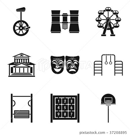 Showroom icons set, simple style 37208895