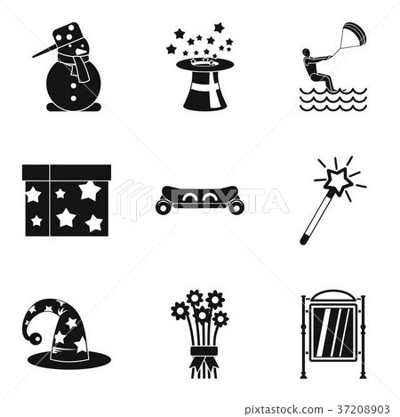 Magic icons set, simple style - Stock Illustration [37208903] - PIXTA