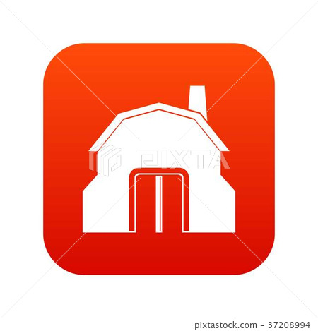 Blacksmith workshop building icon digital red Blacksmith workshop building icon digital red 37208994