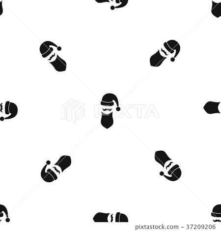 Santa hat, mustache and beard, simple style Santa hat, mustache and beard, simple style 37209206