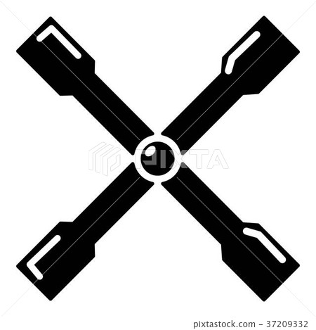Spanner icon, simple black style Spanner icon, simple black style 37209332