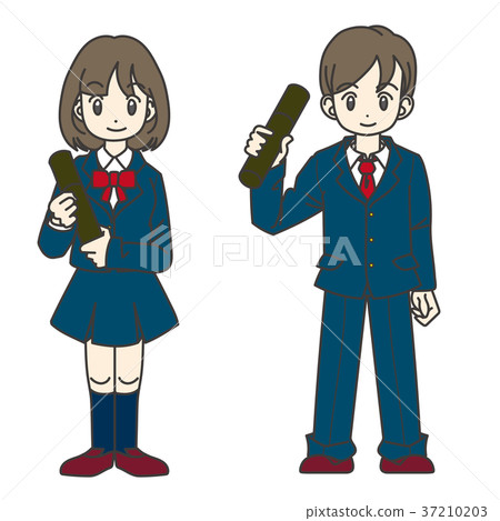 Illustration of a graduation student Illustration of a graduation student 37210203