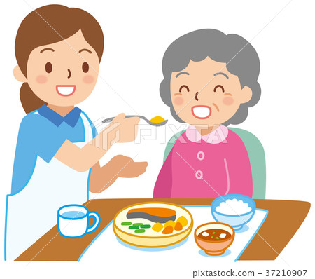 Assistance of meals - Stock Illustration [37210907] - PIXTA