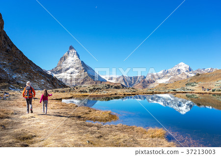 backpack with Matterhorn mountain in Switzerland 37213003