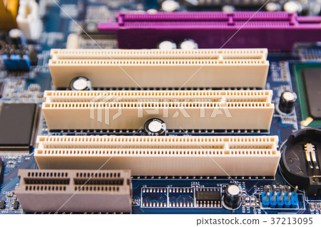 PCI connector slot on computer motherboard 37213095