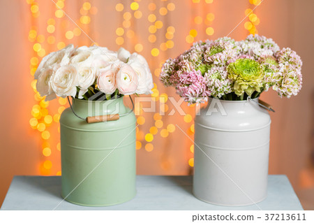 Pink persian buttercup flowers. Curly peony Pink persian buttercup flowers. Curly peony 37213611
