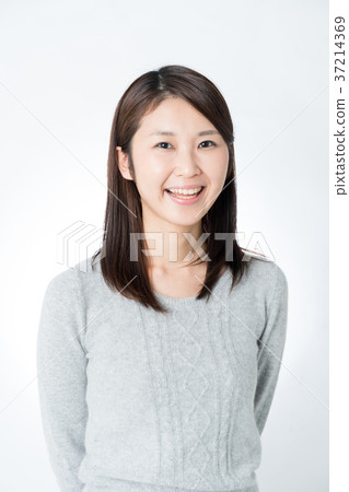 A woman with a smile A woman with a smile 37214369