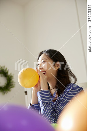 年輕的女人，生活，韓國 37215325