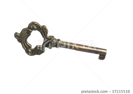 vintage key in white isolated vintage key in white isolated 37215538